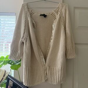 Elegant Cream Knit Sweater
